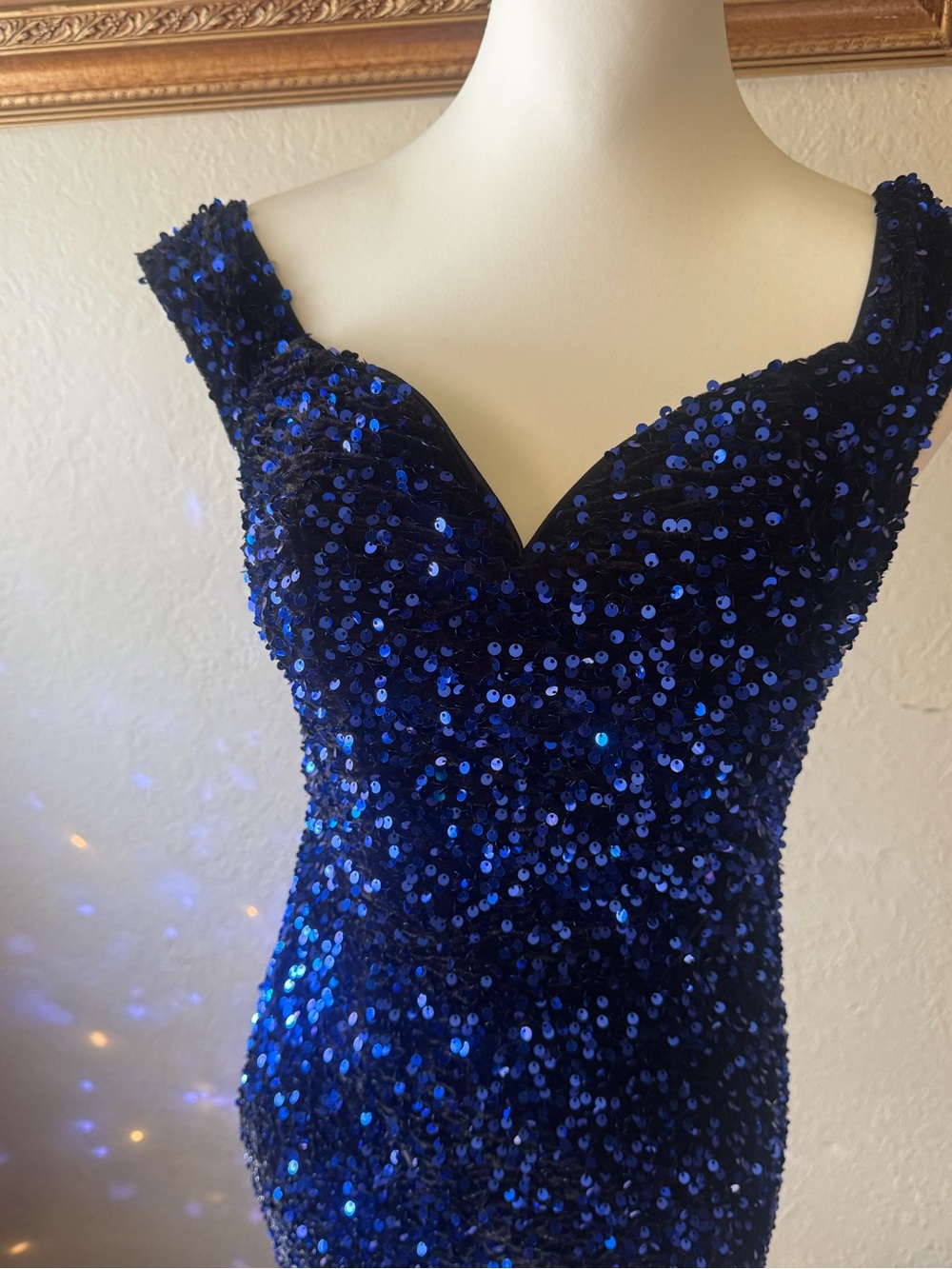 Royal Blue Sequin Party Dress
